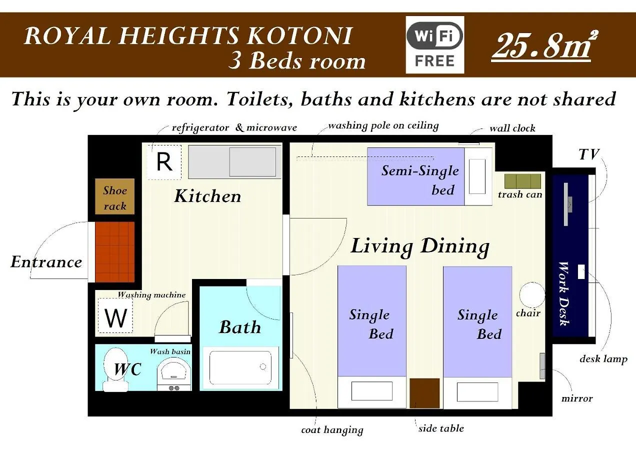 Royalheights Kotoni 3Beds Room A Sapporo Japan